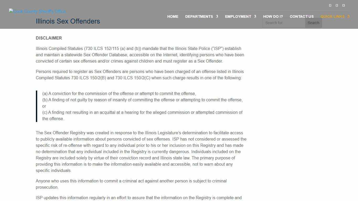 Illinois Sex Offenders